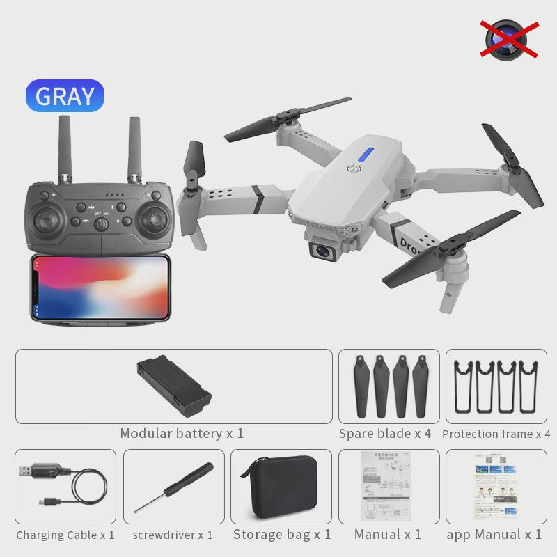 Opvouwbare FPV WiFi Drone met 4K Camera en Vliegstabilisatie - Perfect Cadeau