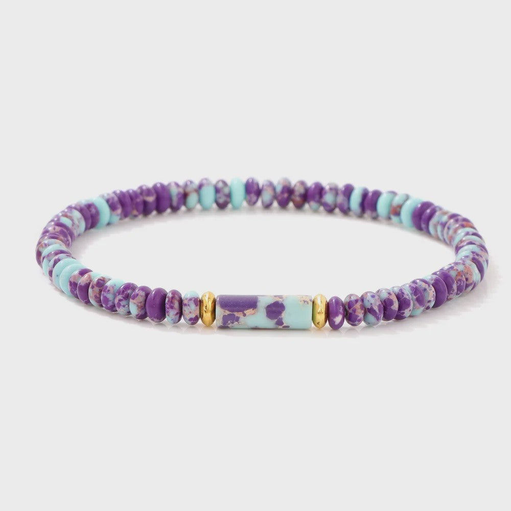 Natuurstenen Kralen Armbanden - Picasso Jasper & Zee Sediment Turquoise