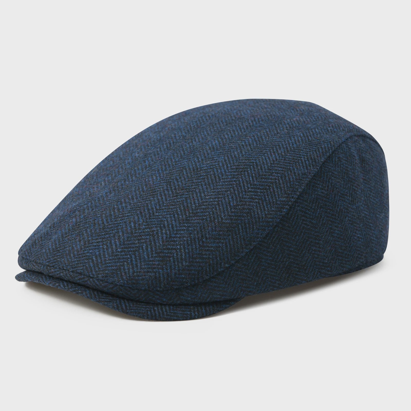 Heren Visgraat Wolmix Flat Cap - Stijlvolle Newsboy & Gatsby Pet voor Winter & Outdoor