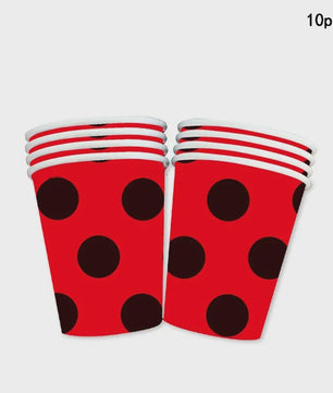 Lieveheersbeestje Feestartikelen Set - Bordjes, Bekers, Decoratie voor Kinderfeestjes