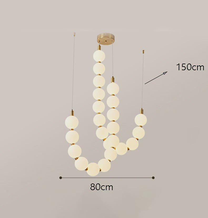 Moderne Scandinavische Plafondlamp met Bolvormige Lampjes - Hanglamp voor Woonkamer & Trap