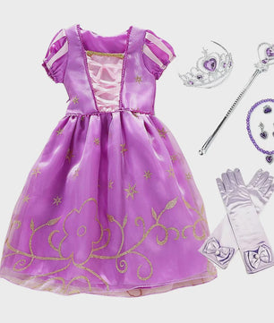 Prinsessenjurk Rapunzel voor Meisjes - Droomjurk voor Feestjes en Carnaval