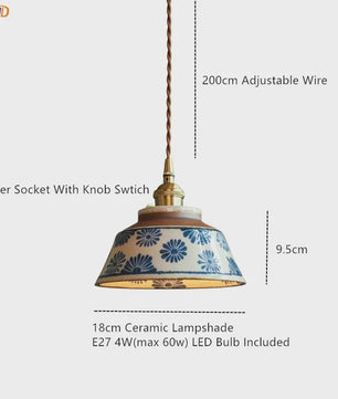 Moderne Scandinavische Keramische Hanglamp - LED - 4W - Sfeervolle Verlichting voor Woonkamer, Eetkamer & Slaapkamer
