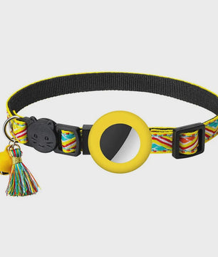 Verstelbare Halsband voor Katten en Puppy's met Airtag Houder en Belletje