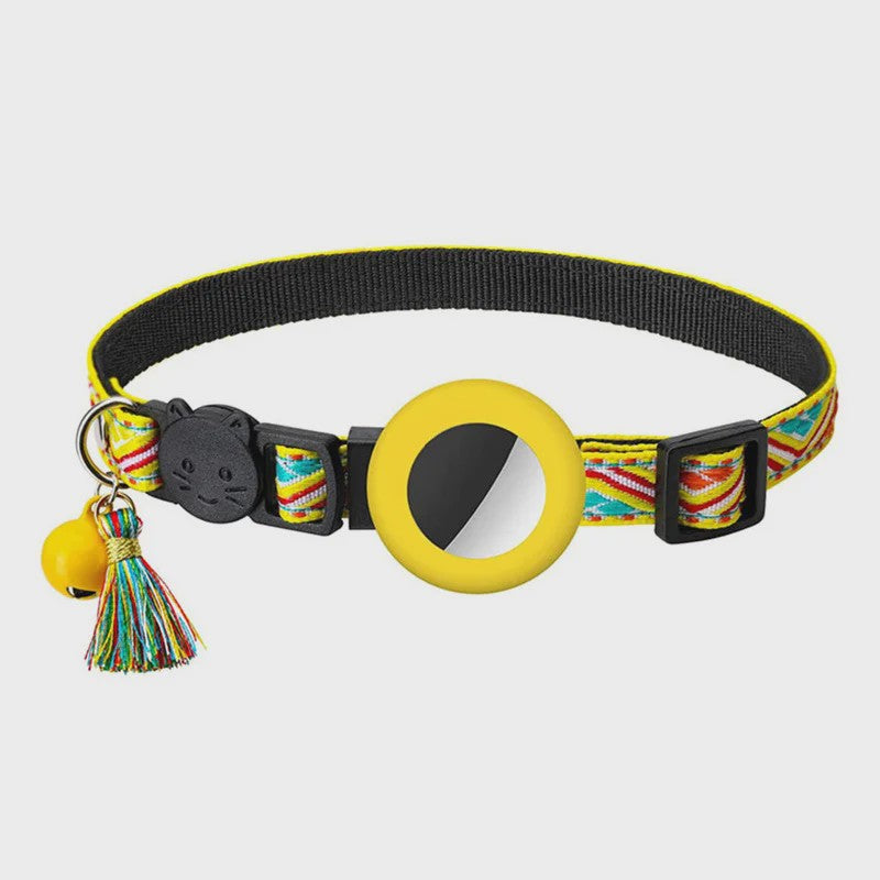 Verstelbare Halsband voor Katten en Puppy's met Airtag Houder en Belletje