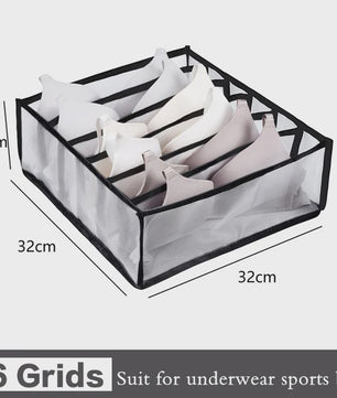 Opvouwbare Lade Organizer Set voor Ondergoed, Sokken en BH's - Mesh Opbergdozen