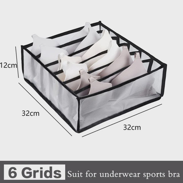 Opvouwbare Lade Organizer Set voor Ondergoed, Sokken en BH's - Mesh Opbergdozen