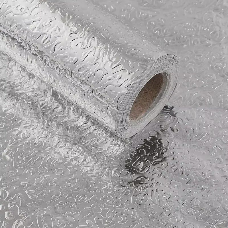 Keuken Sticker - Hittebestendig, Waterdicht & Oliebestendig - Aluminium Folie Look
