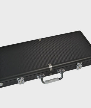 Aluminium Poker Chip Koffer - Zwart/Zilver - 100-500 Chips