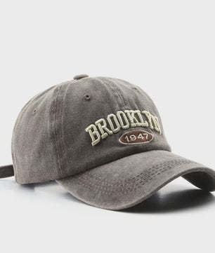 Retro Brooklyn Baseball Cap - Katoen, Verstelbaar, Unisex