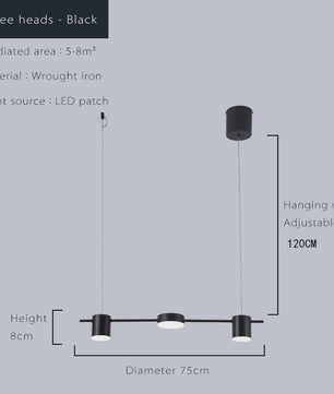 Moderne LED Plafond Hanglamp voor Woonkamer, Eetkamer & Keuken - Dimbare Verlichting