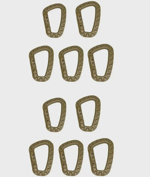 Tactische Karabijnhaak Clips D-Ring Gespen - Set van 1-10 Stuks voor Outdoor & Backpacking
