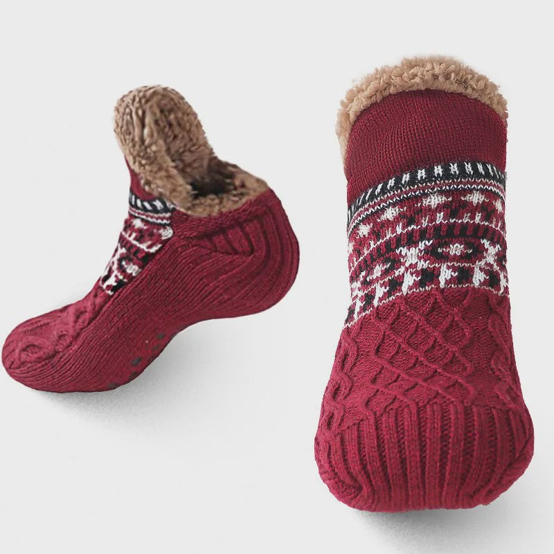 Super Warme Unisex Huissokken met Pluche Voering - Antislip & Comfortabel voor Winter