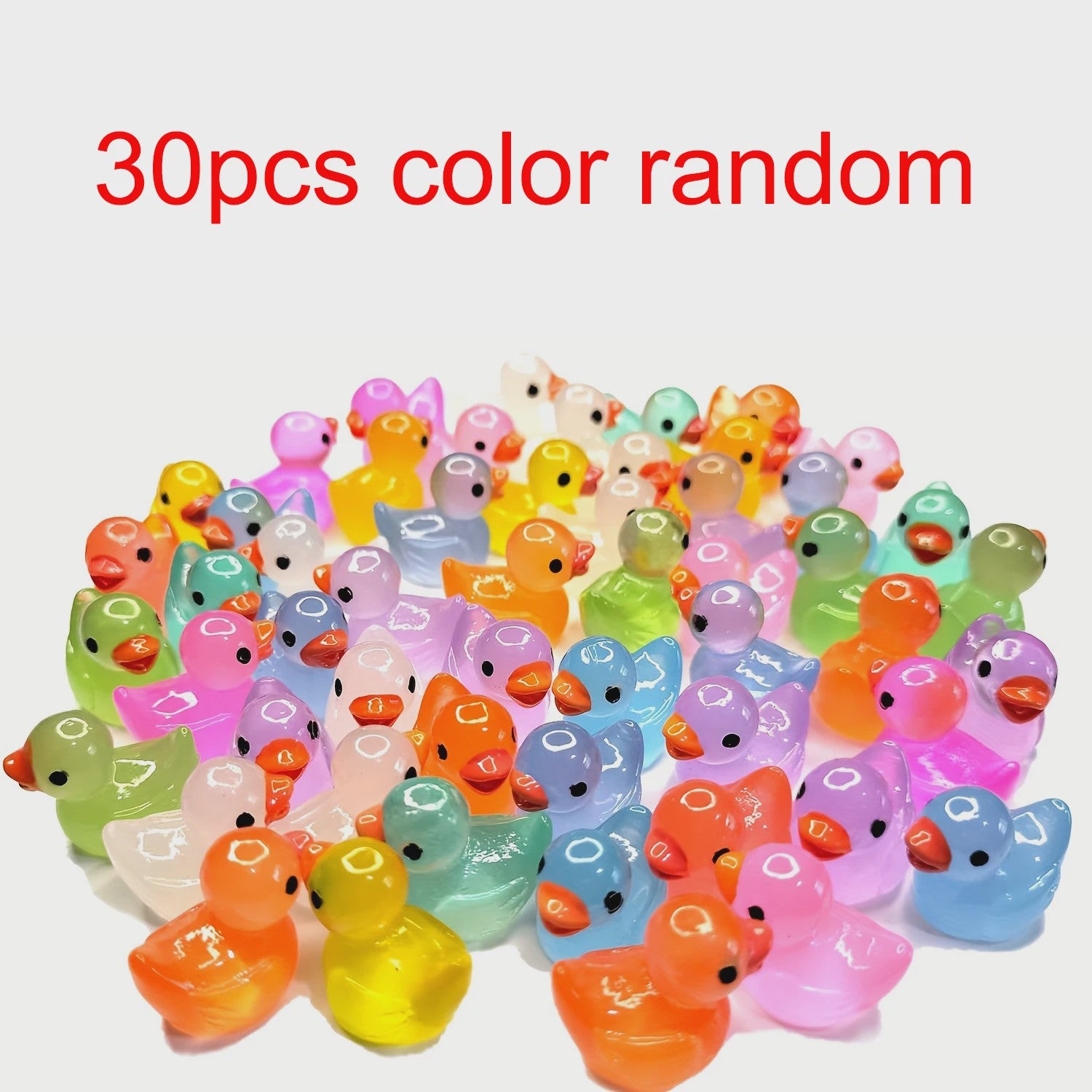 Lichtgevende Mini Eendjes - Decoratie & Micro Landschap - Set van 30/60/100 Stuks