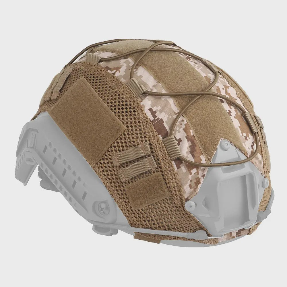 Tactische Helm Cover met Elastisch Koord voor Fast Helm - Airsoft & Paintball Camouflage