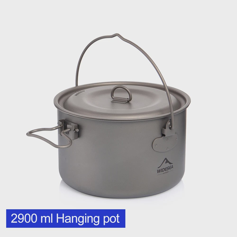 Widesea Titanium Kookset - Lichtgewicht Pannenset voor Outdoor Avonturen