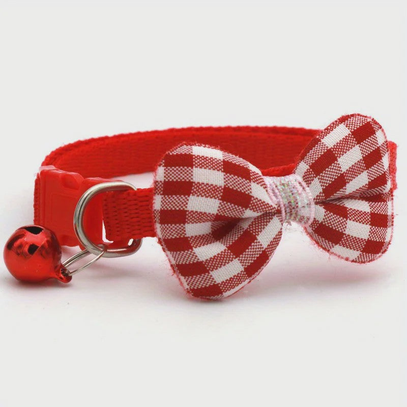 Verstelbare Katoenen Honden- en Kattenband met Strikje - Perfect voor Feestelijke Gelegenheden en Dagelijks Gebruik