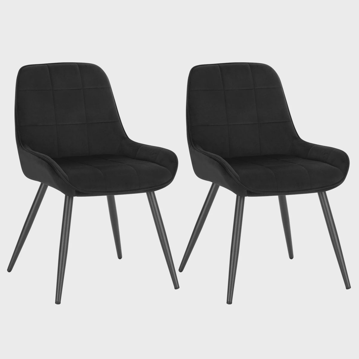Set van 2 Ergonomische Velvet Eetkamerstoelen - Scandinavisch Design