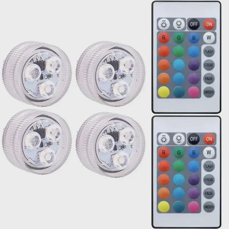 Waterdichte Onderwater LED Verlichting RGB met Afstandsbediening - Kleurveranderend, Batterijgevoed
