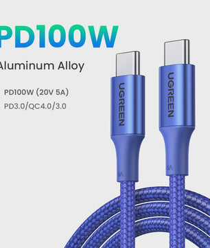 UGREEN 100W USB-C naar USB-C Kabel met E-Marker Chip - PD Fast Charging