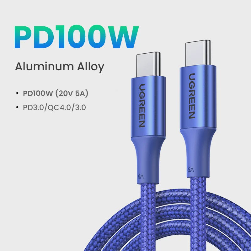 UGREEN 100W USB-C naar USB-C Kabel met E-Marker Chip - PD Fast Charging