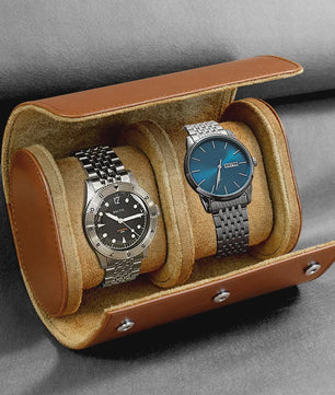 Reis Etui voor Horloges - Opbergrol voor 3 Horloges met Uitneembare Kussens