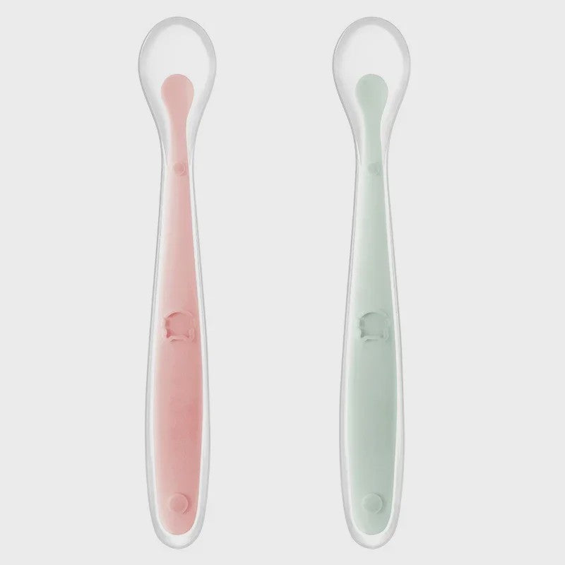 Zachte Siliconen Baby Lepel - Ideaal voor Voedingstraining en Eerste Hapjes