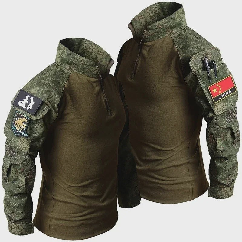 Militaire Softshell Combat Set: Ademend Uniform met Capuchon Jas en Cargo Broek - Ideaal voor Jacht & Outdoor