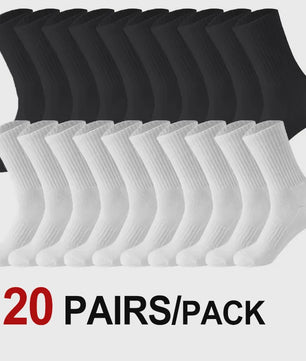 10/20 Paar Comfortabele Sportsokken - Ademend & Zweetabsorberend