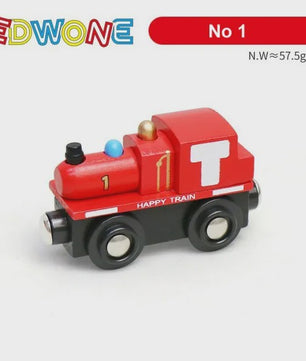 Houten Magneet Treinwagon Set - Uitbreidbaar en Compatibel met Houten Spoorsystemen
