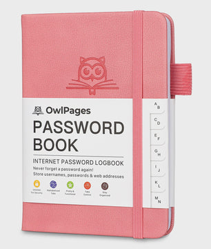 Wachtwoordenboek met Alfabetische Tabs - Hardcover Logboek & Adresorganizer