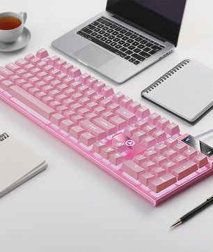 Yindiao K500 Bedraad Gaming Toetsenbord met Numpad en Kleurrijke Backlight
