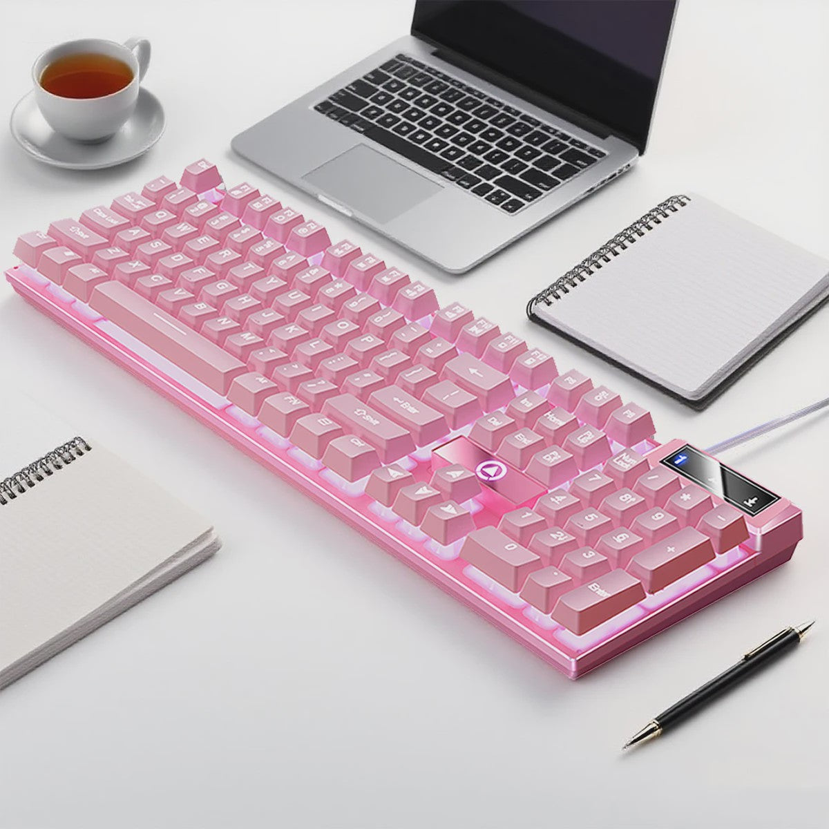 Yindiao K500 Bedraad Gaming Toetsenbord met Numpad en Kleurrijke Backlight