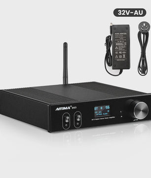 AIYIMA D03 Bluetooth 5.2 Versterker 2x150W RMS met Subwoofer Uitgang, USB DAC & OLED Display