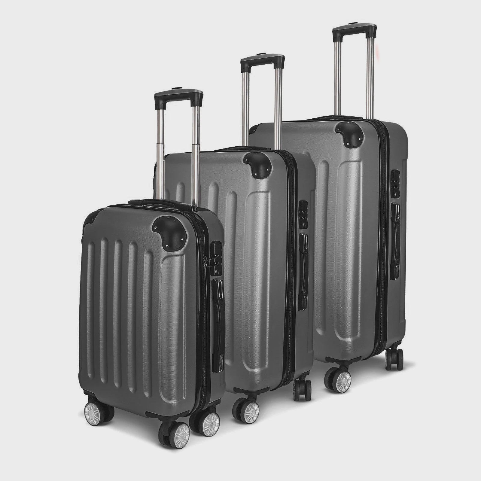 3-delige Hardcase Koffer Set: Lichtgewicht ABS Trolley met TSA Slot en Spinner Wielen