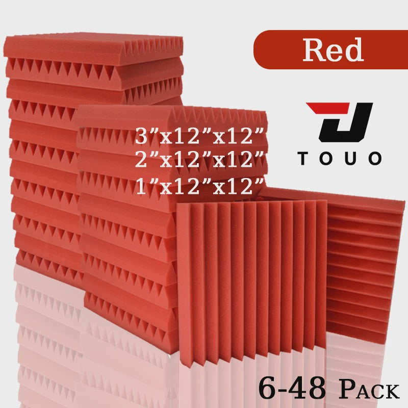 TOUO Akoestisch Schuim Panelen - Geluidsisolatie & Absorptie voor Studio, KTV, Kantoor (6-24 Stuks)