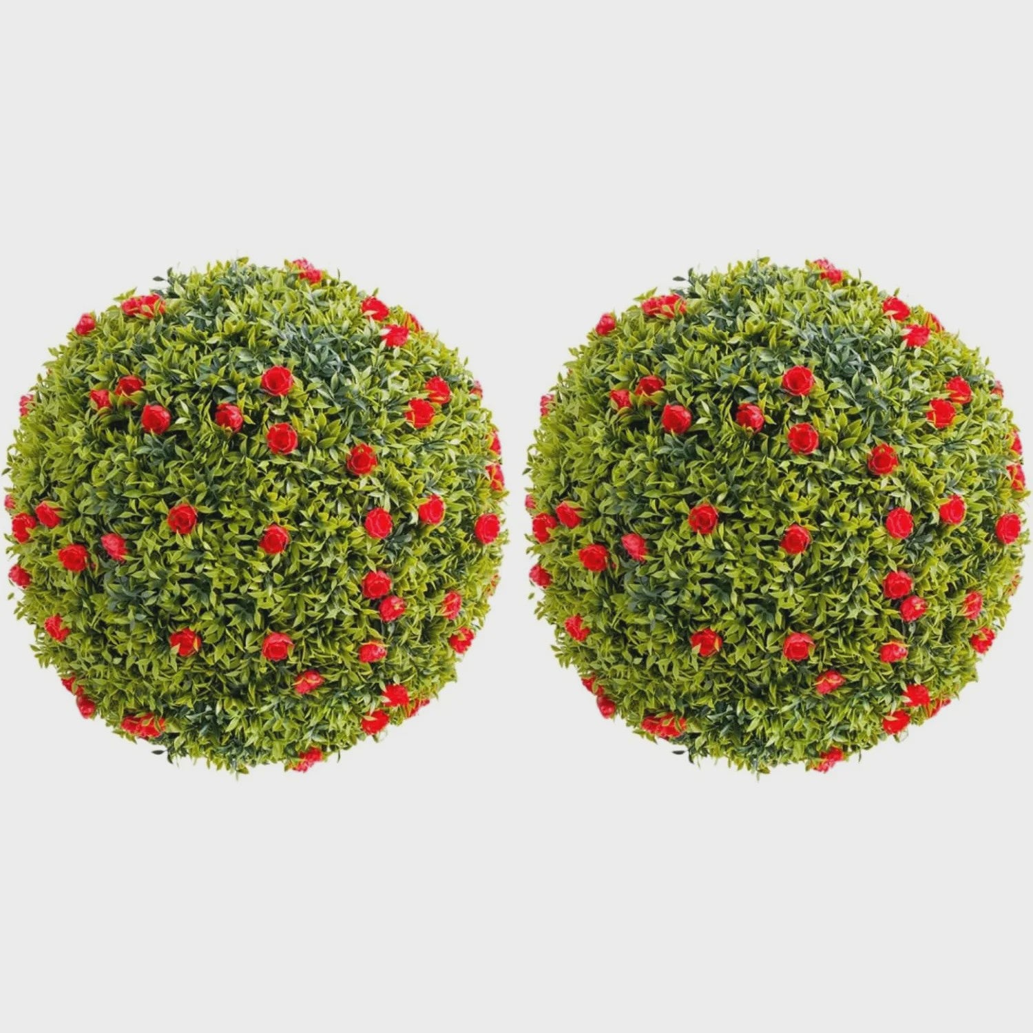 Kunst Buxusbollen met 11 Witte Bloesems - Decoratieve Tuin- en Huisdecoratie