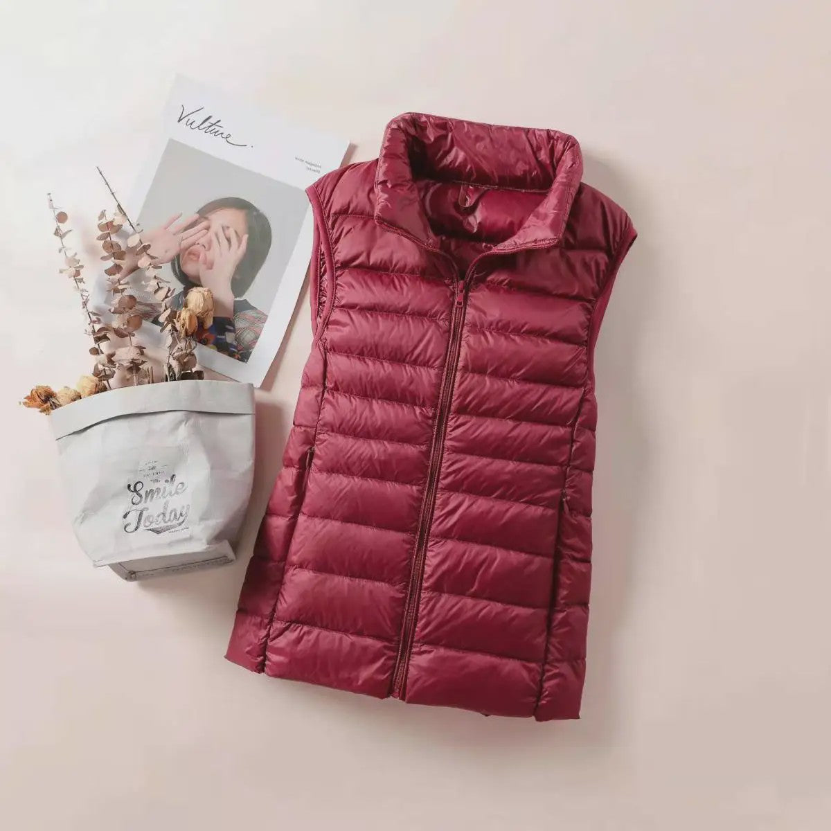 Dames Ultra Light Down Gilet - Mouwloze Jas, Lichtgewicht & Winddicht