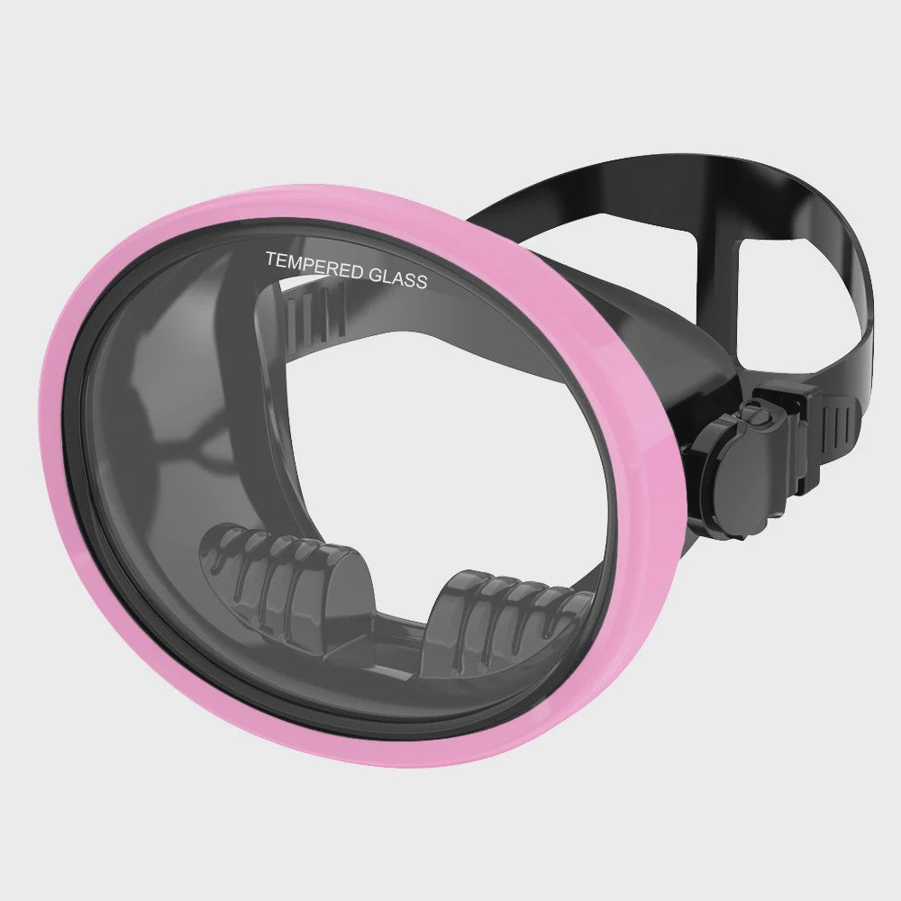 Retro Duikmasker Ovaal met Panoramisch Zicht - Duiken & Snorkelen