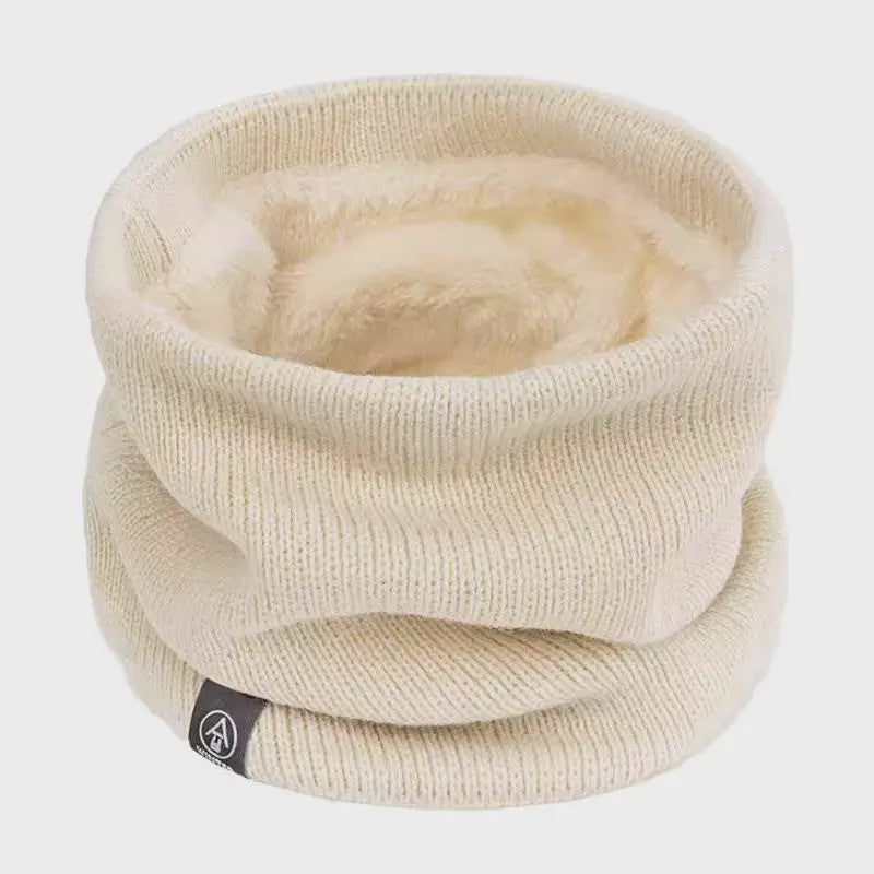 Warme Gebreide Sjaal met Pluche Voering - Unisex Winter Snood