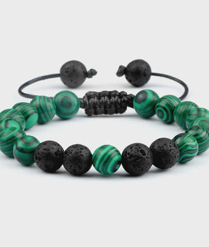 Verstelbare Lava Kralen & Tijgeroog Armband - Yoga & Helende Sieraden voor Hem en Haar
