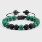 Verstelbare Lava Kralen & Tijgeroog Armband - Yoga & Helende Sieraden voor Hem en Haar