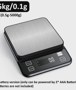 Digitale Keukenweegschaal 10kg - 0.1g Precisie, Waterdicht RVS, LCD Display