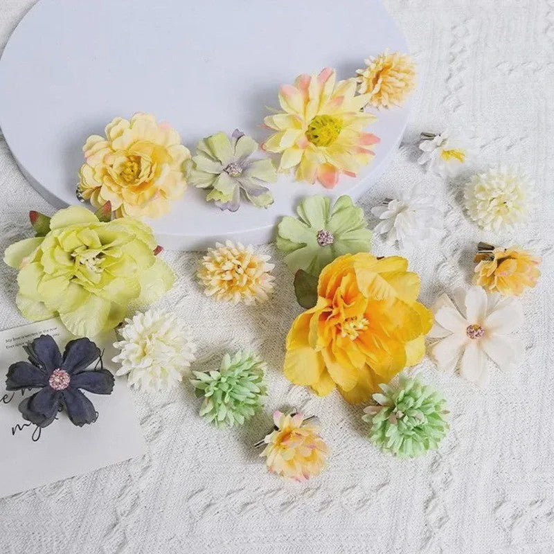Mix van Zijden Kunstbloemen: Rozen & Meer voor Bruiloft, Huisdecoratie & DIY Knutselen