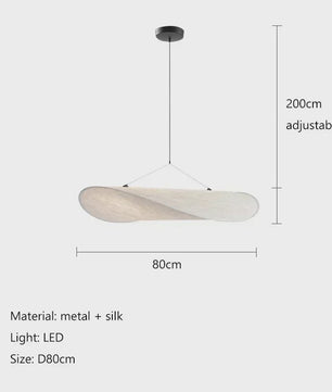 Nordic Stijl Zijde LED Hanglamp - Sfeervolle Verlichting voor Woonkamer en Eetkamer
