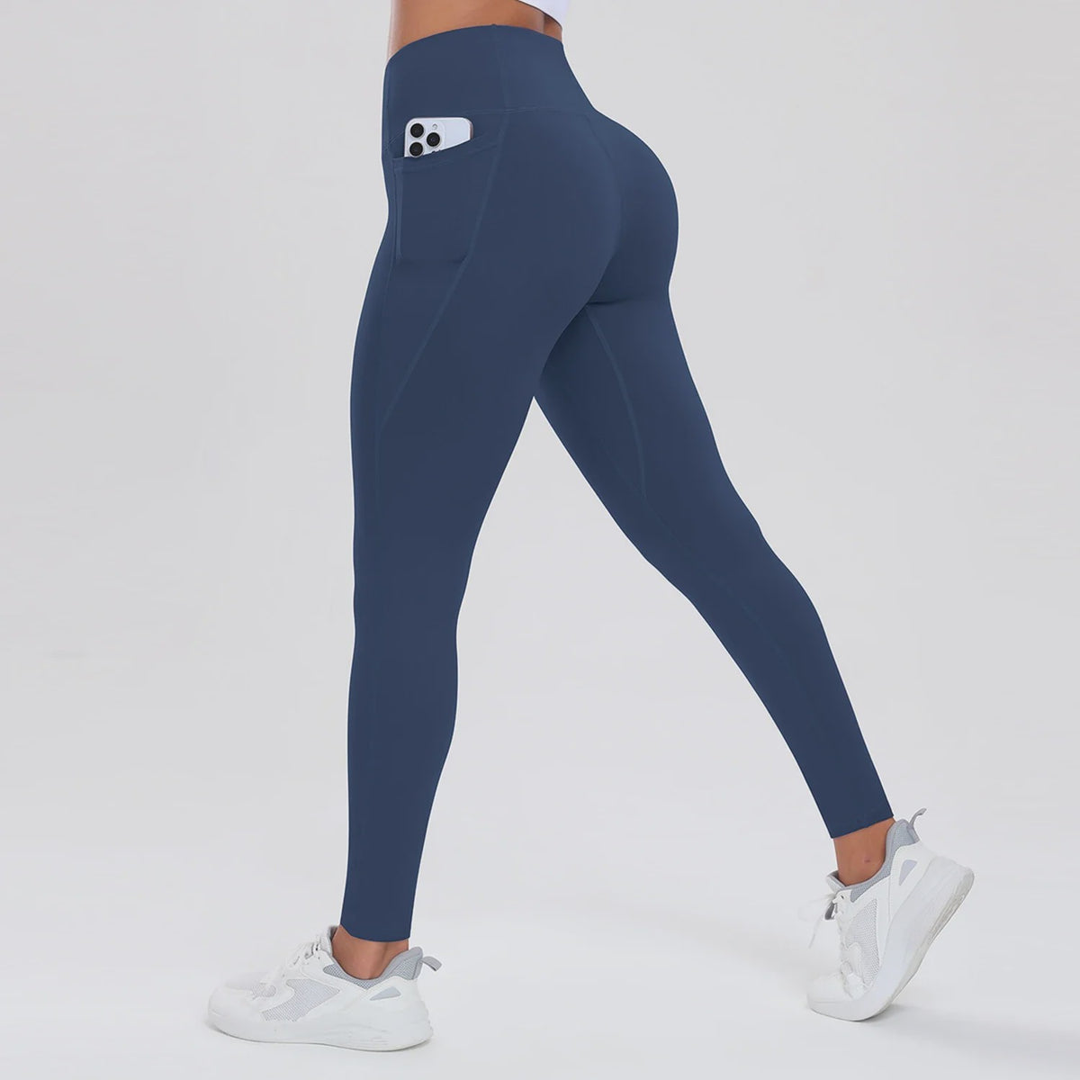 Dames Yogabroek met Zakken: Hoge Taille, Billenlift & Buikcontrole voor Fitness en Sport