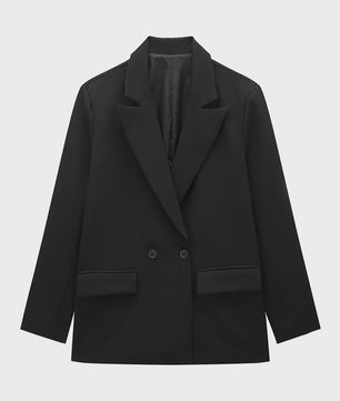 Dames Blazer met Zakken - Stijlvolle Dubbelzijdige Vintage Look