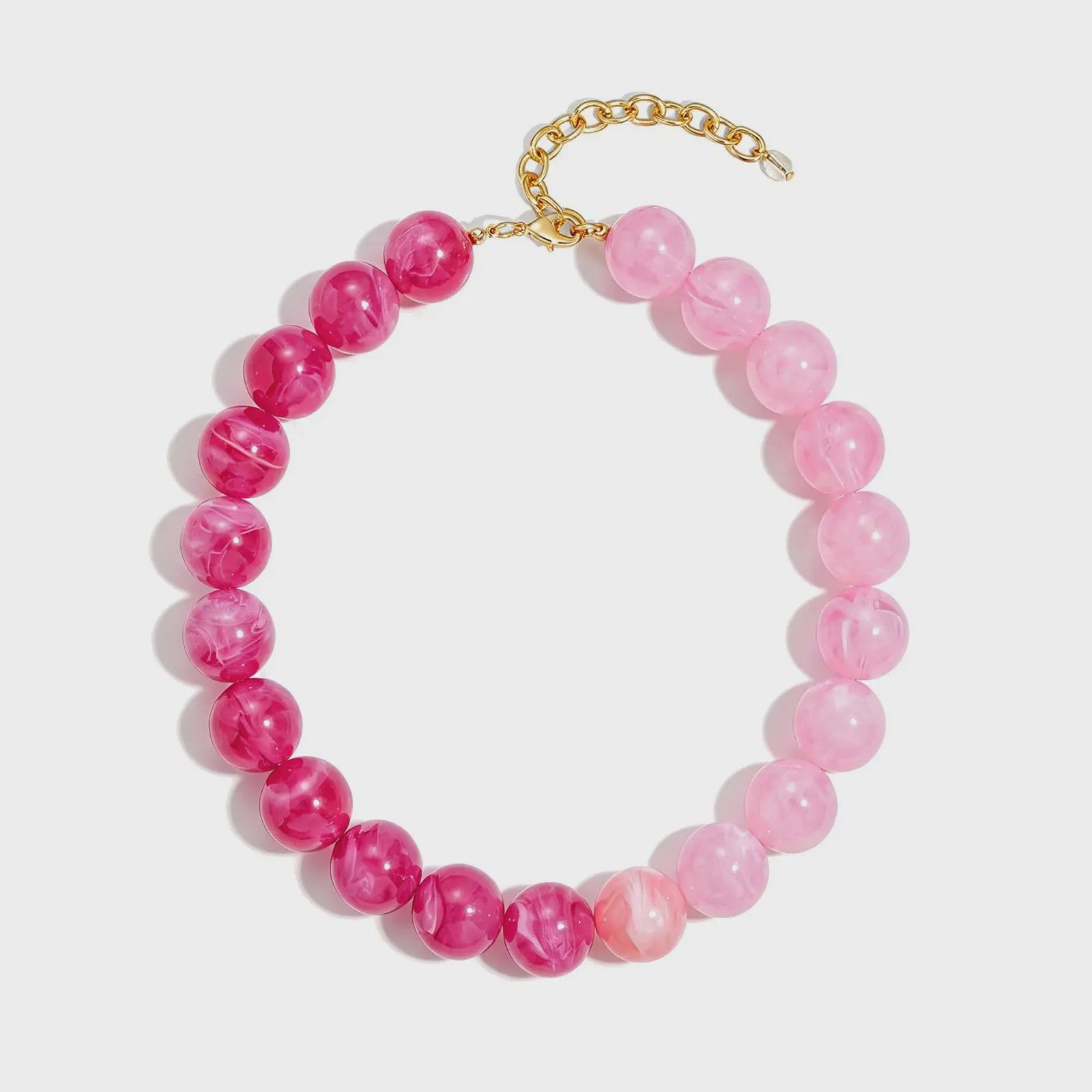 Bohemian Resin Kralen Ketting - Statement Choker met Dubbele Kleuren