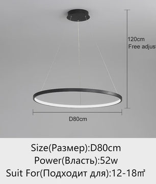 Moderne Ronde LED Plafondlamp Zwart/Wit - Dimbaar Hanglamp voor Keuken en Woonkamer