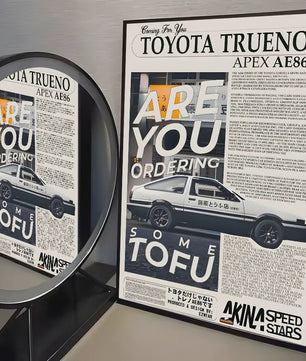Initial D AE86 JDM Poster - Iconische Auto Kunst voor de Fan